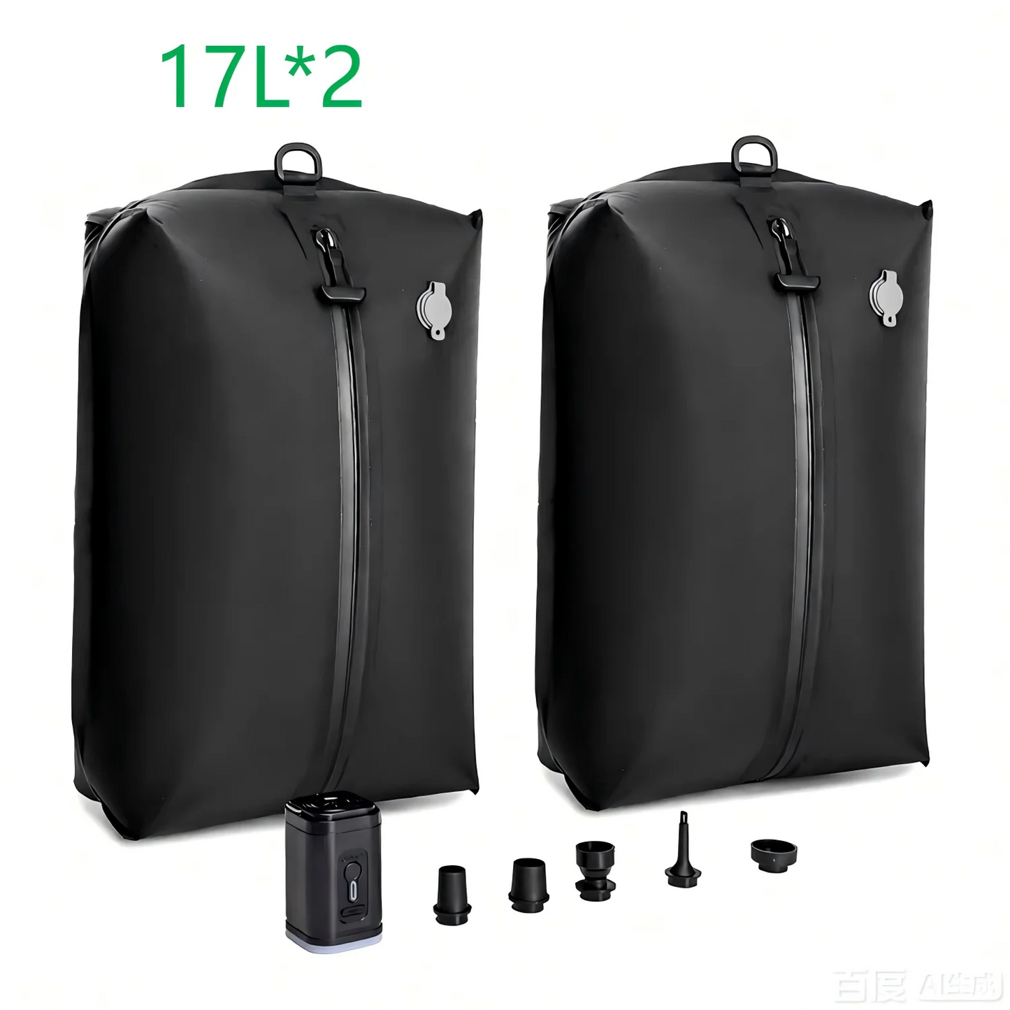 Vacuum Bags for Travel Luggage with Pump (DOUBLE CLICK to Start),Reusable Space Saver Waterproof Compression Bags for Suitcase