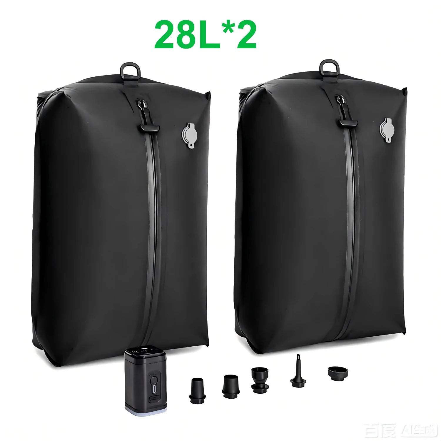 Vacuum Bags for Travel Luggage with Pump (DOUBLE CLICK to Start),Reusable Space Saver Waterproof Compression Bags for Suitcase